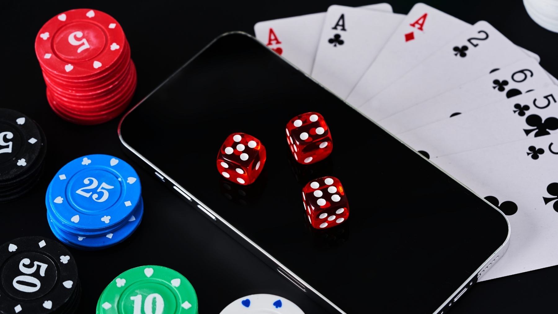 smartphone utilizzato per giocare a poker online